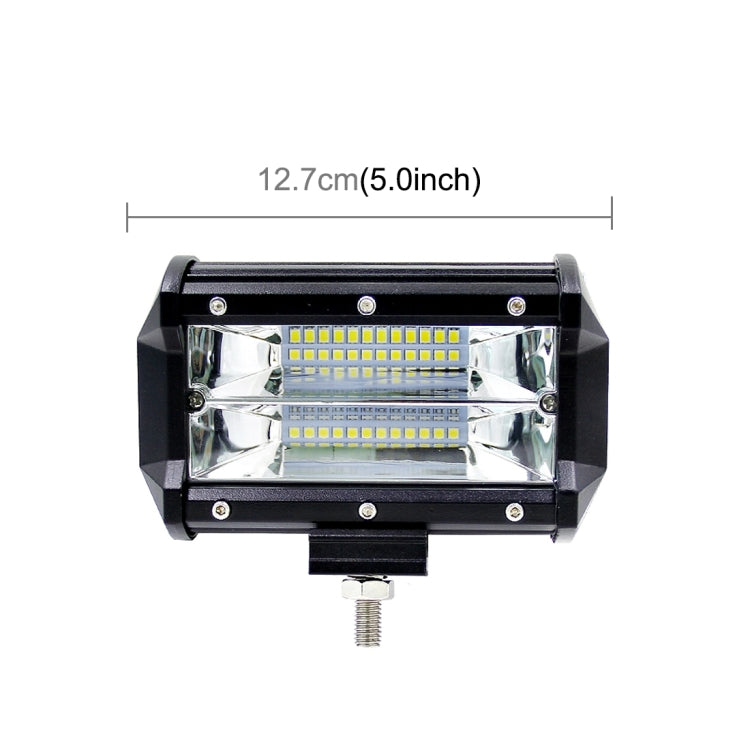 Luci da lavoro per auto da 5 pollici 18W 24 LED impermeabili IP67 a due barre modificate fuoristrada Faretti per auto, DC 9-48V, Spot/72W/6000K 3000LM, Yellow/18W/3000K 1080LM