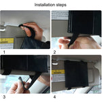 SHUNWEI Visiera Parasole per Auto Specchio Regolabile per Trucco per Auto Ombreggiatura da Sole Specchio Cosmetico Montato su Veicolo Specchio cosmetico Pieghevole Triplo Pieghevole Specchio per Trucco Interno per Auto Forniture per Auto, SD-2408