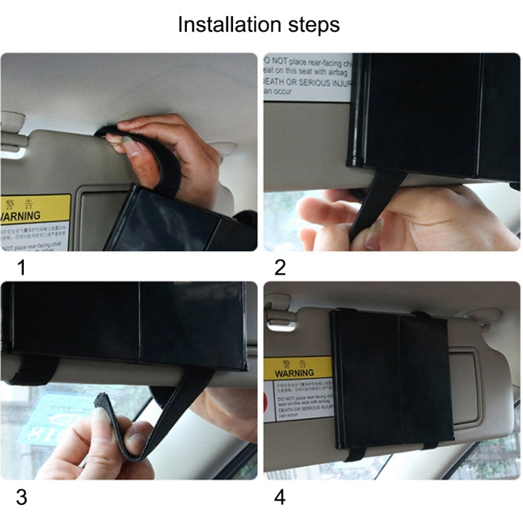 SHUNWEI Visiera Parasole per Auto Specchio Regolabile per Trucco per Auto Ombreggiatura da Sole Specchio Cosmetico Montato su Veicolo Specchio cosmetico Pieghevole Triplo Pieghevole Specchio per Trucco Interno per Auto Forniture per Auto, SD-2408