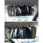 SHUNWEI Visiera Parasole per Auto Specchio Regolabile per Trucco per Auto Ombreggiatura da Sole Specchio Cosmetico Montato su Veicolo Specchio cosmetico Pieghevole Triplo Pieghevole Specchio per Trucco Interno per Auto Forniture per Auto, SD-2408