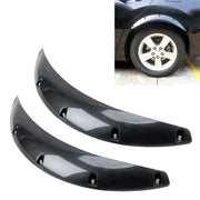 2 pezzi 58 cm adesivi per auto in gomma grandi strisce ad arco tondo universali parafanghi ruota sopracciglio decalcomania adesivo sopracciglio coperture per auto strisce nere ad arco tondo a strisce, 58cm