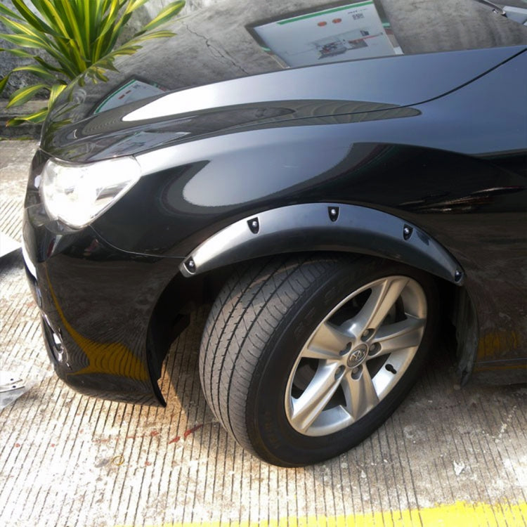 2 pezzi 58 cm adesivi per auto in gomma grandi strisce ad arco tondo universali parafanghi ruota sopracciglio decalcomania adesivo sopracciglio coperture per auto strisce nere ad arco tondo a strisce, 58cm