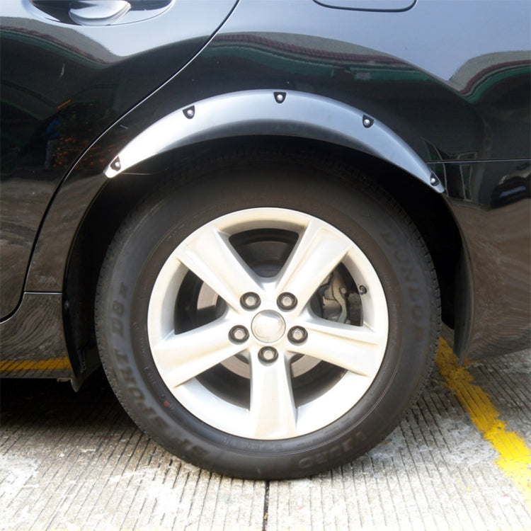 2 pezzi 58 cm adesivi per auto in gomma grandi strisce ad arco tondo universali parafanghi ruota sopracciglio decalcomania adesivo sopracciglio coperture per auto strisce nere ad arco tondo a strisce, 58cm