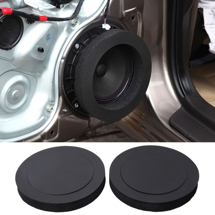 2 pz. Altoparlanti insonorizzati per auto in cotone insonorizzato con cotone autoadesivo per isolamento acustico, diametro esterno: 19,5 cm, diametro interno: 14,3 cm, Car Speaker Soundproof Cotton