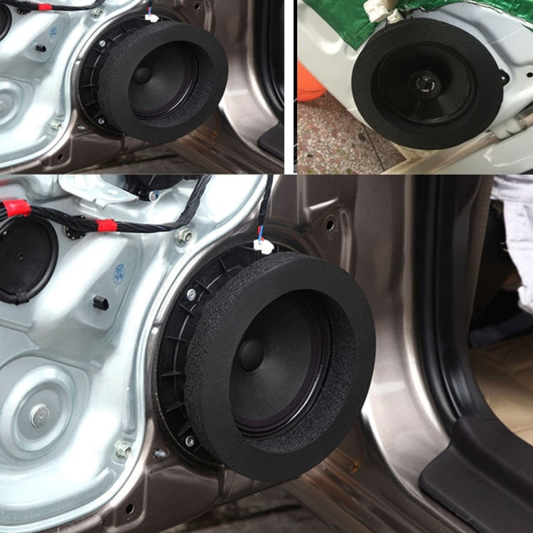 2 pz. Altoparlanti insonorizzati per auto in cotone insonorizzato con cotone autoadesivo per isolamento acustico, diametro esterno: 19,5 cm, diametro interno: 14,3 cm, Car Speaker Soundproof Cotton