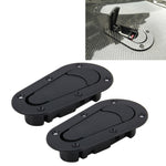 Una coppia di serratura per copertura in fibra di carbonio per auto, serratura per cofano modificata, serratura per copertura generale per auto da corsa, Carbon Grey, (Black), with Keys(Carbon）