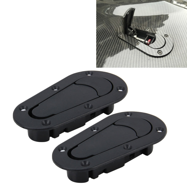 Una coppia di serratura per copertura in fibra di carbonio per auto, serratura per cofano modificata, serratura per copertura generale per auto da corsa, Carbon Grey, (Black), with Keys(Carbon）