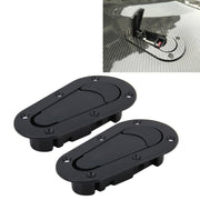 Una coppia di serratura per copertura in fibra di carbonio per auto, serratura per cofano modificata, serratura per copertura generale per auto da corsa, Carbon Grey, (Black), with Keys(Carbon）