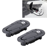Una coppia di serratura per copertura in fibra di carbonio per auto, serratura per cofano modificata, serratura per copertura generale per auto da corsa, Carbon Grey, (Black), with Keys(Carbon）