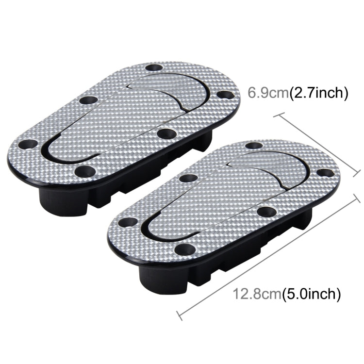 Una coppia di serratura per copertura in fibra di carbonio per auto, serratura per cofano modificata, serratura per copertura generale per auto da corsa, Carbon Grey, (Black), with Keys(Carbon）