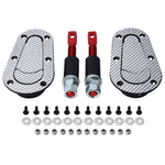 Una coppia di serratura per copertura in fibra di carbonio per auto, serratura per cofano modificata, serratura per copertura generale per auto da corsa, Carbon Grey, (Black), with Keys(Carbon）