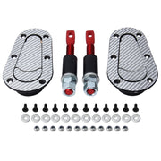 Una coppia di serratura per copertura in fibra di carbonio per auto, serratura per cofano modificata, serratura per copertura generale per auto da corsa, Carbon Grey, (Black), with Keys(Carbon）