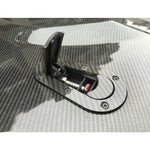 Una coppia di serratura per copertura in fibra di carbonio per auto, serratura per cofano modificata, serratura per copertura generale per auto da corsa, Carbon Grey, (Black), with Keys(Carbon）