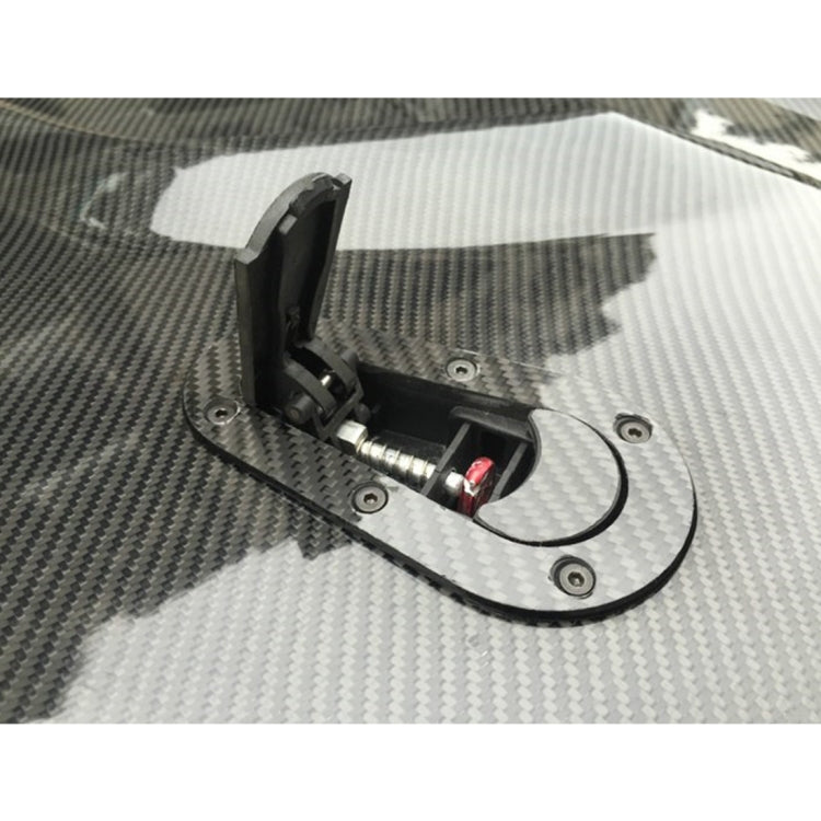 Una coppia di serratura per copertura in fibra di carbonio per auto, serratura per cofano modificata, serratura per copertura generale per auto da corsa, Carbon Grey, (Black), with Keys(Carbon）
