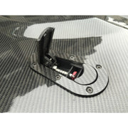 Una coppia di serratura per copertura in fibra di carbonio per auto, serratura per cofano modificata, serratura per copertura generale per auto da corsa, Carbon Grey, (Black), with Keys(Carbon）