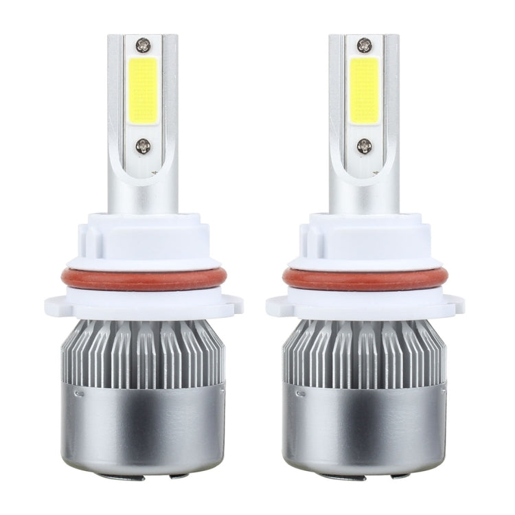 2 PZ 9007 18W 1800 LM 6000K IP68 Casnbus Faro LED per auto a corrente costante con 2 lampade COB, DC 9-36V, 9007
