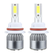 2 PZ 9007 18W 1800 LM 6000K IP68 Casnbus Faro LED per auto a corrente costante con 2 lampade COB, DC 9-36V, 9007