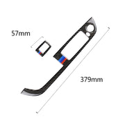 Pannello per alzacristalli in fibra di carbonio per auto senza chiave pieghevole Adesivo decorativo a tre colori per BMW Z4 con guida a sinistra 2009-2015, Window Lift Panel Sticker(Blue Red)