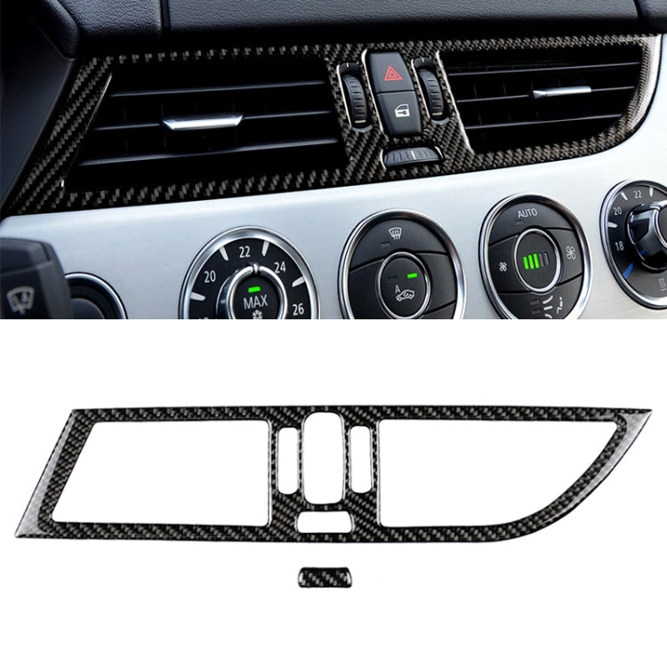 2 pezzi per la guida a sinistra auto in fibra di carbonio pannello di uscita aria intermedio adesivo decorativo di colore solido per BMW Z4 2009-2015, 2 PCS Air Outlet Panel Sticker(Solid Color)
