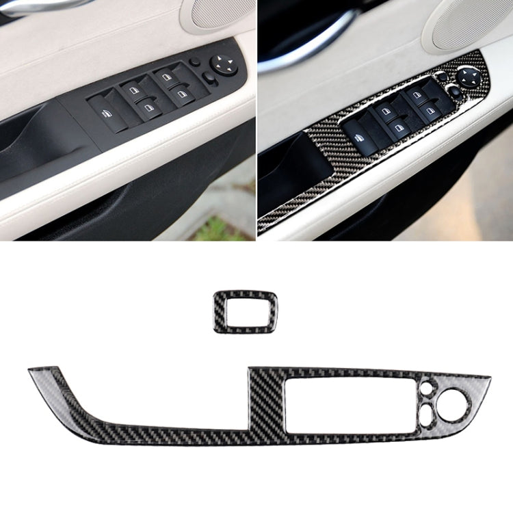 Pannello per alzacristalli in fibra di carbonio per auto con adesivo decorativo per chiave pieghevole per guida a sinistra BMW Z4 2009-2015, Window Lift Panel With Folding Key(Soild Color)