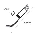 Pannello per alzacristalli in fibra di carbonio per auto con adesivo decorativo per chiave pieghevole per guida a sinistra BMW Z4 2009-2015, Window Lift Panel With Folding Key(Soild Color)