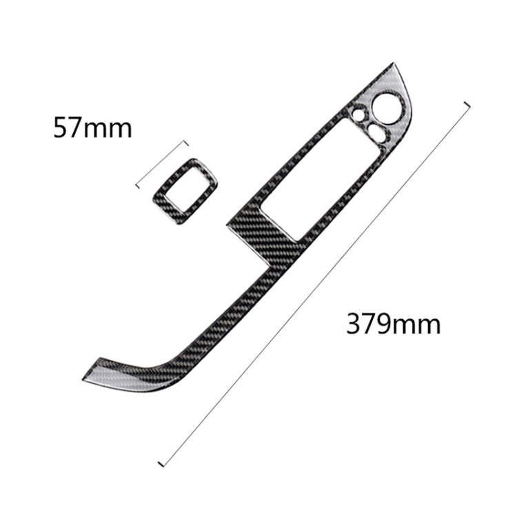 Pannello per alzacristalli in fibra di carbonio per auto con adesivo decorativo per chiave pieghevole per guida a sinistra BMW Z4 2009-2015, Window Lift Panel With Folding Key(Soild Color)