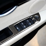 Pannello per alzacristalli in fibra di carbonio per auto con adesivo decorativo per chiave pieghevole per guida a sinistra BMW Z4 2009-2015, Window Lift Panel With Folding Key(Soild Color)