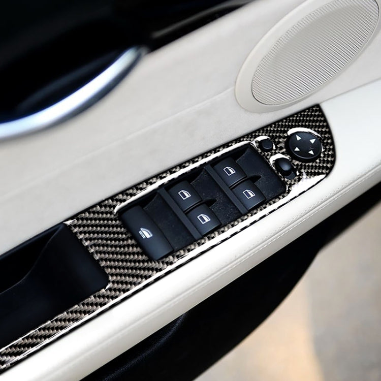 Pannello per alzacristalli in fibra di carbonio per auto con adesivo decorativo per chiave pieghevole per guida a sinistra BMW Z4 2009-2015, Window Lift Panel With Folding Key(Soild Color)