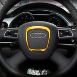 Decorazione adesiva per rivestimento decorativo dell'anello decorativo del volante per auto per Audi