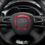 Decorazione adesiva per rivestimento decorativo dell'anello decorativo del volante per auto per Audi