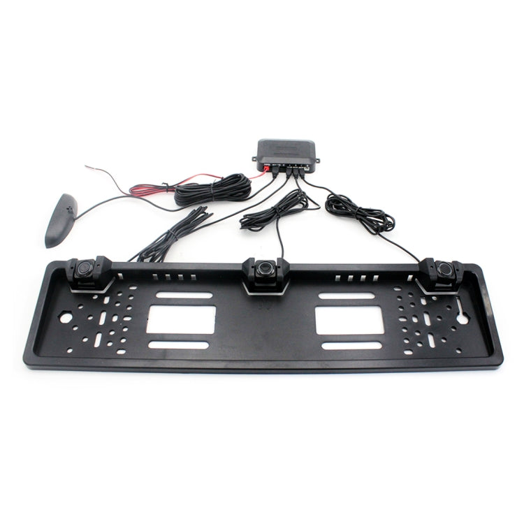 PZ300L Europa Sensori di parcheggio telaio targa auto Radar di retromarcia con 3 rilevatori radar, PZ300L