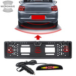 PZ300L-W Wireless Europa Telaio targa auto Sensori di parcheggio Radar di retromarcia con 3 rilevatori radar, PZ300L-W