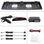 PZ300L-W Wireless Europa Telaio targa auto Sensori di parcheggio Radar di retromarcia con 3 rilevatori radar, PZ300L-W