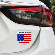 Adesivo decorativo casuale a forma di semicerchio con motivo bandiera USA per auto, USA Flag Semicircle Shape