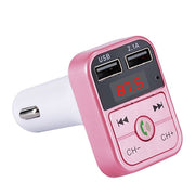 B2 Dual USB Ricarica Trasmettitore FM Bluetooth Kit per auto lettore musicale MP3, supporto per chiamate in vivavoce, scheda TF e disco U, B2 (Black), B2 (Pink), B2 (Gold), B2 (Rose Gold), B2 (Silver)