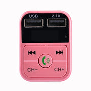 B2 Dual USB Ricarica Trasmettitore FM Bluetooth Kit per auto lettore musicale MP3, supporto per chiamate in vivavoce, scheda TF e disco U, B2 (Black), B2 (Pink), B2 (Gold), B2 (Rose Gold), B2 (Silver)