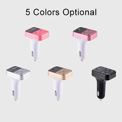 B2 Dual USB Ricarica Trasmettitore FM Bluetooth Kit per auto lettore musicale MP3, supporto per chiamate in vivavoce, scheda TF e disco U, B2 (Black), B2 (Pink), B2 (Gold), B2 (Rose Gold), B2 (Silver)