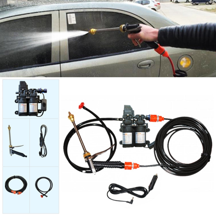 Strumenti per il lavaggio dei veicoli della lavatrice per accendisigari per auto all'aperto ad alta pressione con doppia pompa DC 12V, Double Pump
