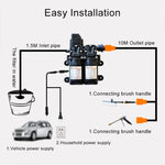 Strumenti per il lavaggio dei veicoli della lavatrice per accendisigari per auto all'aperto ad alta pressione con doppia pompa DC 12V, Double Pump