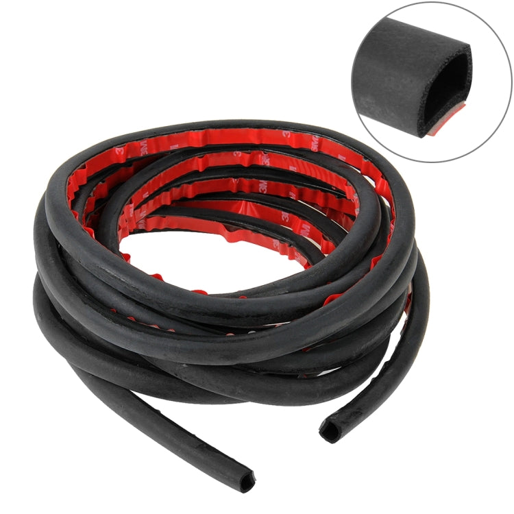 Striscia sigillante per la riduzione del rumore dell'auto a forma di D grande con adesivo, lunghezza: 5 m, Length: 5m Big D-shaped