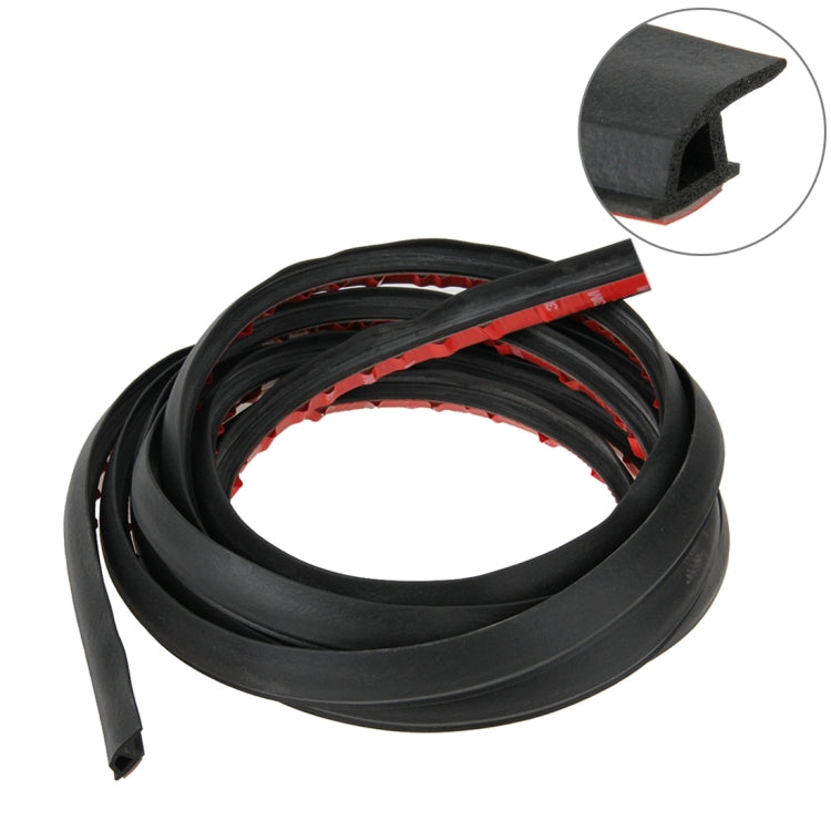 Striscia sigillante per la riduzione del rumore dell'auto a forma di P con adesivo, lunghezza: 5 m, Length: 5m P-shaped