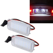 Luce targa da 2 pezzi con 18 lampade SMD-3528 per Ford, 2W 120LM, 6000K, DC12V (luce bianca), For Ford