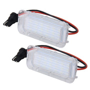 Luce targa da 2 pezzi con 18 lampade SMD-3528 per Ford, 2W 120LM, 6000K, DC12V (luce bianca), For Ford