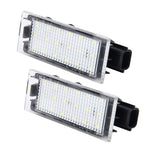 Luce targa da 2 pezzi con 18 lampade SMD-3528 per Renault, 2W 120LM, 6000K, DC12V (luce bianca), For Renault