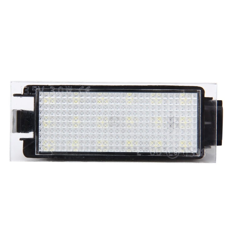 Luce targa da 2 pezzi con 18 lampade SMD-3528 per Renault, 2W 120LM, 6000K, DC12V (luce bianca), For Renault