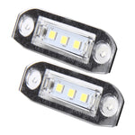 Luce targa da 2 pezzi con 3 lampade SMD-5050 per Volvo, 2W 120LM, 6000K, DC12V (luce bianca), For Volvo