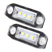 Luce targa da 2 pezzi con 3 lampade SMD-5050 per Volvo, 2W 120LM, 6000K, DC12V (luce bianca), For Volvo