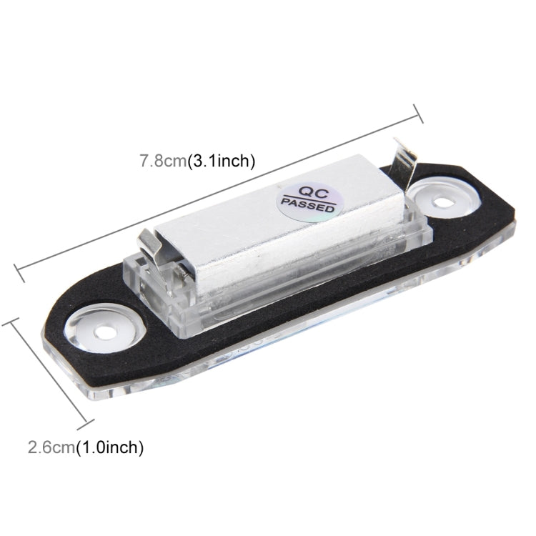 Luce targa da 2 pezzi con 3 lampade SMD-5050 per Volvo, 2W 120LM, 6000K, DC12V (luce bianca), For Volvo