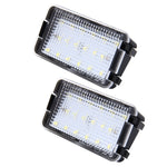 Luce targa a LED da 2 pezzi con 18 lampade SMD-3528 per sedile, 2W 120LM, 6000K, DC12V (luce bianca), For Seat