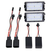 Luce targa a LED da 2 pezzi con 18 lampade SMD-3528 per sedile, 2W 120LM, 6000K, DC12V (luce bianca), For Seat